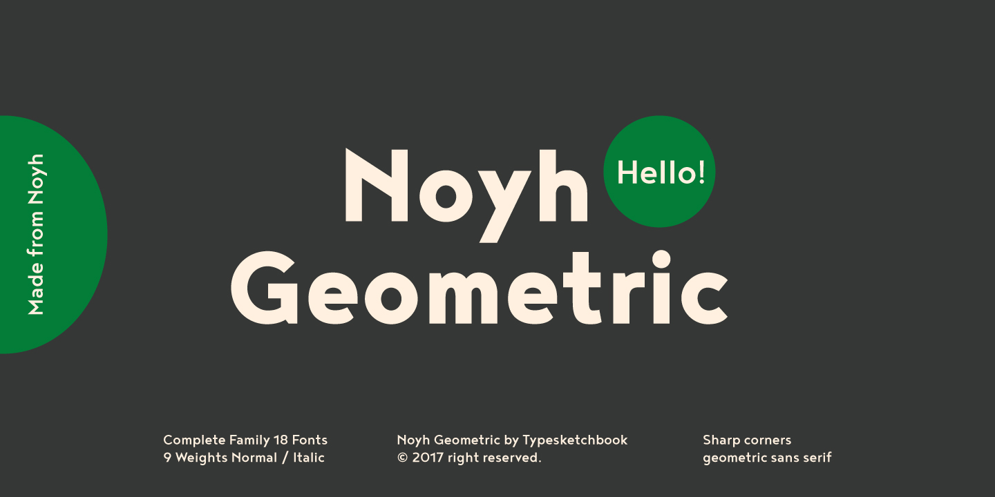 Пример шрифта Noyh Geometric #1
